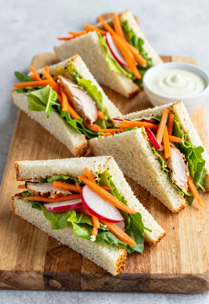 16 Sandwich Plating Presentation Ideas That Elevate Simple Meals - 8. Colorful Salad Sandwiches 1