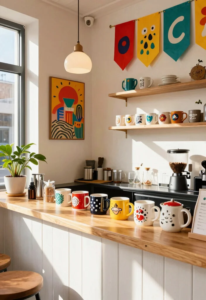 16 Spring Coffee Bar Ideas With Fresh Seasonal Decor - 13. Whimsical Decor 1