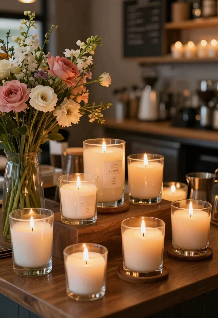 16 Spring Coffee Bar Ideas With Fresh Seasonal Decor - 15. Scented Candles 1