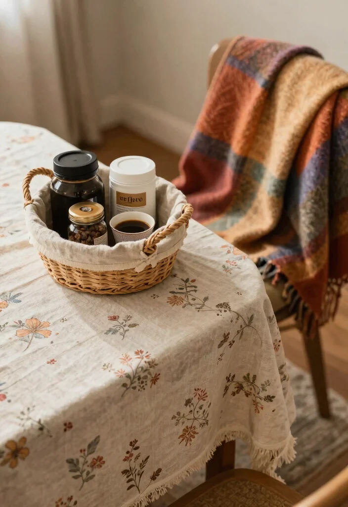 16 Spring Coffee Bar Ideas With Fresh Seasonal Decor - 4. Cozy Textiles 1