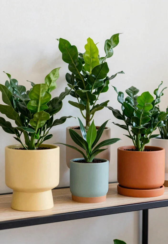 16 ZZ Plant Decor Ideas With Modern Green Vibes 14 16 ZZ Plant Decor Ideas With Modern Green Vibes - 4. Statement Pots 1