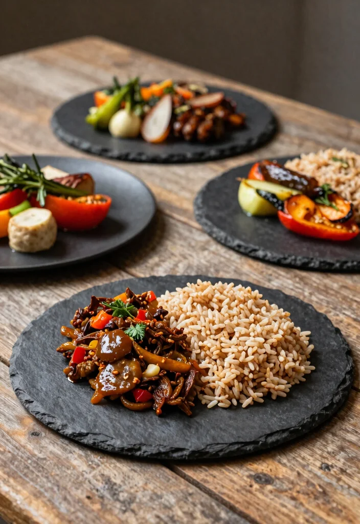 17 Adobo Plating Ideas With Authentic Flair - 11. Rustic Meets Modern Fusion 1