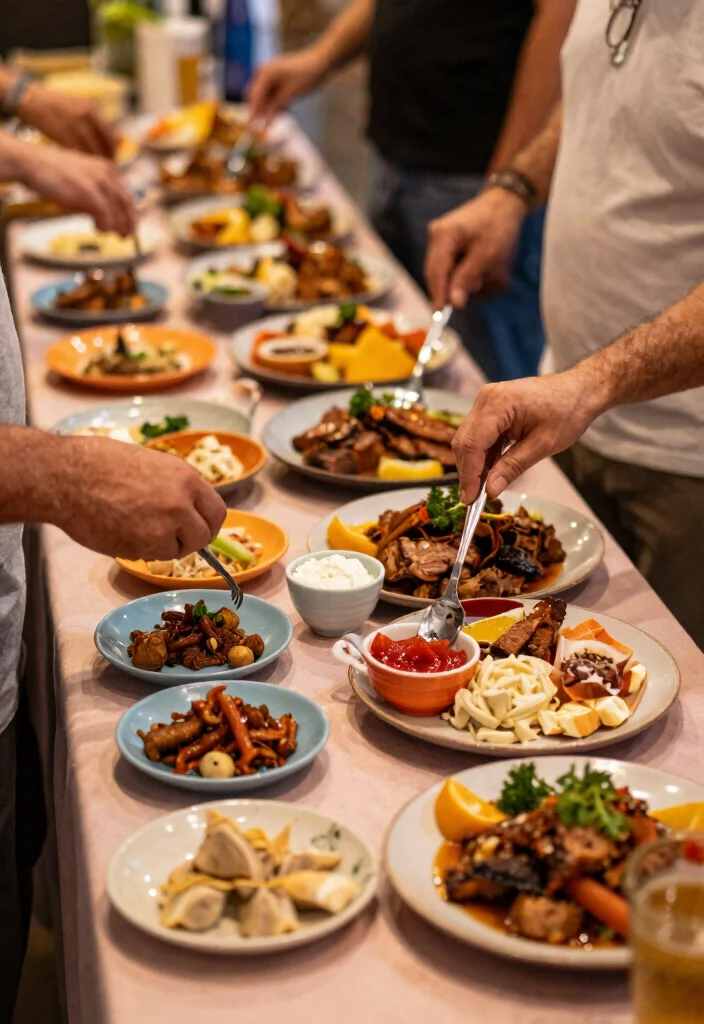 17 Adobo Plating Ideas With Authentic Flair - 15. Interactive Adobo Tasting Station 1