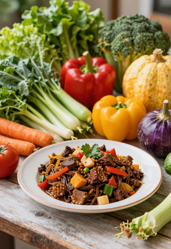 17 Adobo Plating Ideas With Authentic Flair - 17. Seasonal Ingredients Showcase 1