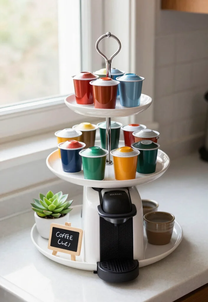 17 Keurig Coffee Bar Ideas Kitchen Counter That Save Space - 1. Tiered Tray Delight 1