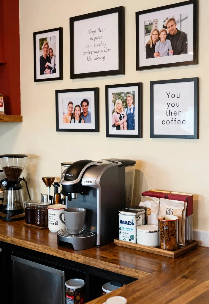 17 Keurig Coffee Bar Ideas Kitchen Counter That Save Space - 17. Personal Touches for Your Coffee Bar 1