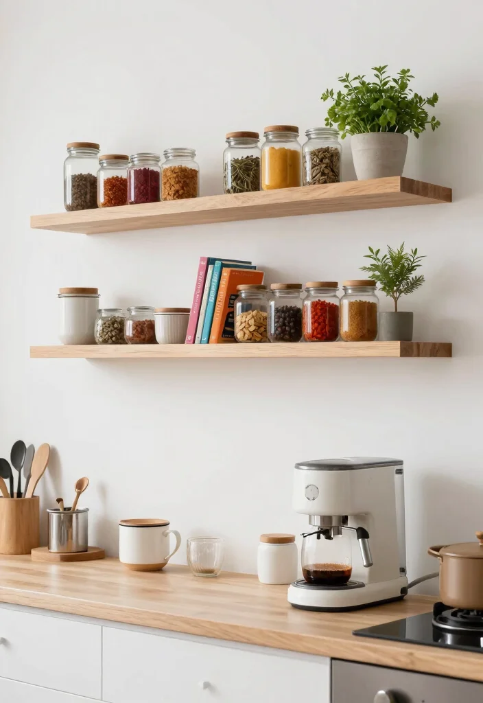 17 Kitchen Storage Organization Small Space Ideas That Save Room 1 17 Kitchen Storage Organization Small Space Ideas That Save Room - 1. Utilize Vertical Space with Wall Shelves 1
