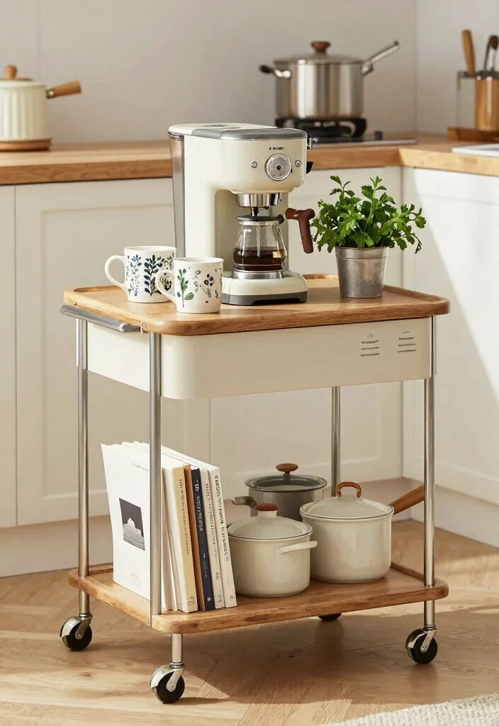 17 Kitchen Storage Organization Small Space Ideas That Save Room 15 17 Kitchen Storage Organization Small Space Ideas That Save Room - 5. Rolling Carts for Flexibility 1