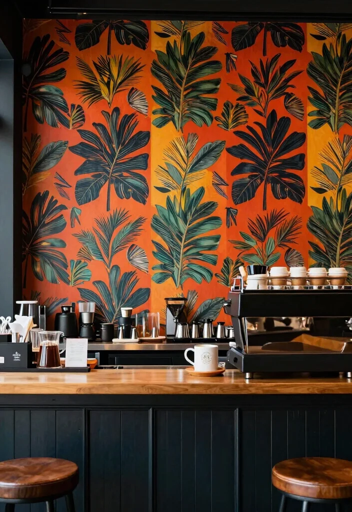 17 Kitchen With Coffee Bar Ideas That Elevate Your Space 53 17 Kitchen With Coffee Bar Ideas That Elevate Your Space - 13. Coffee Bar with a Statement Wall 1