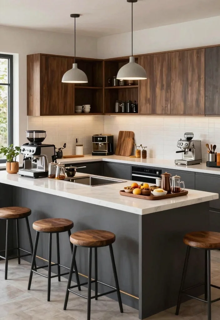 17 Kitchen With Coffee Bar Ideas That Elevate Your Space 67 17 Kitchen With Coffee Bar Ideas That Elevate Your Space - 17. Multi-Functional Coffee Bar Designs 1