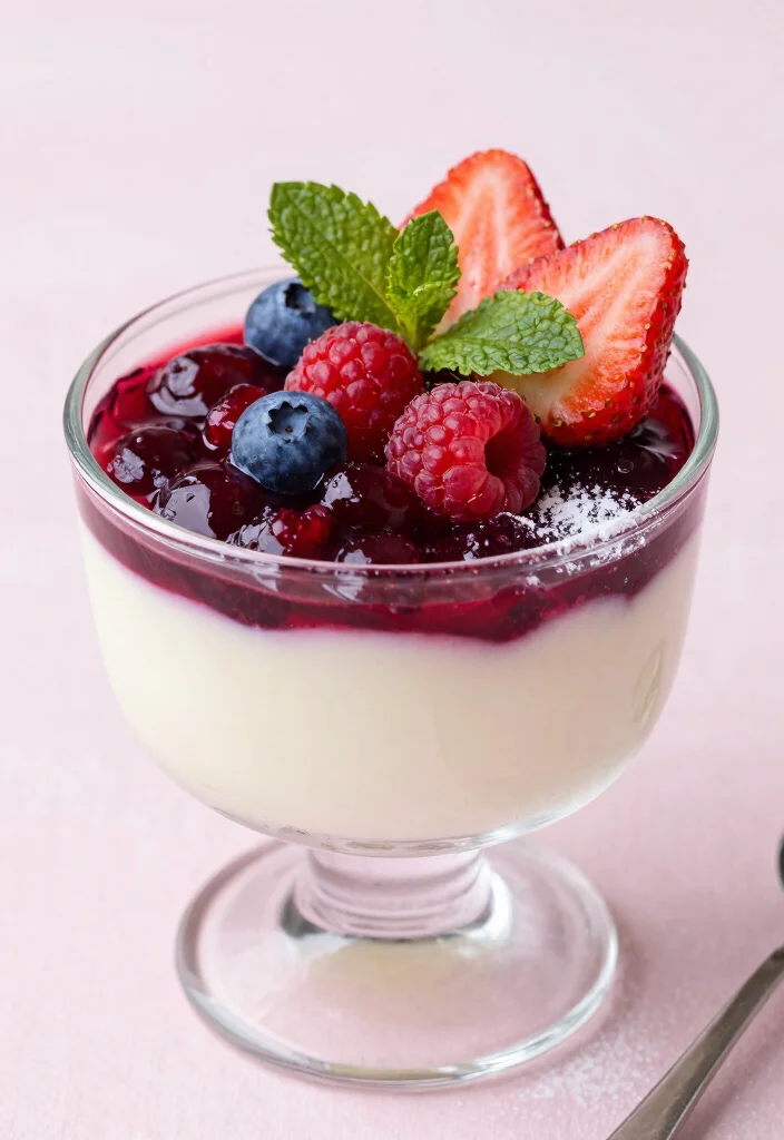 17 Panna Cotta Plating Ideas With Beautiful Presentation - 1. Berry Bliss 1