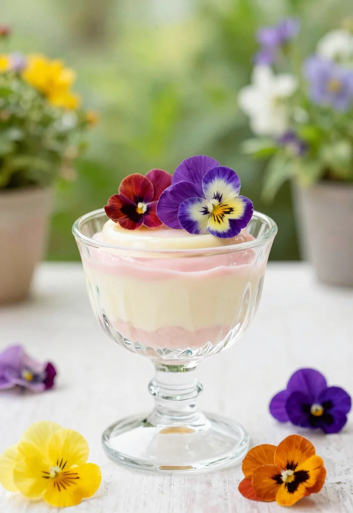 17 Panna Cotta Plating Ideas With Beautiful Presentation - 4. Floral Elegance 1