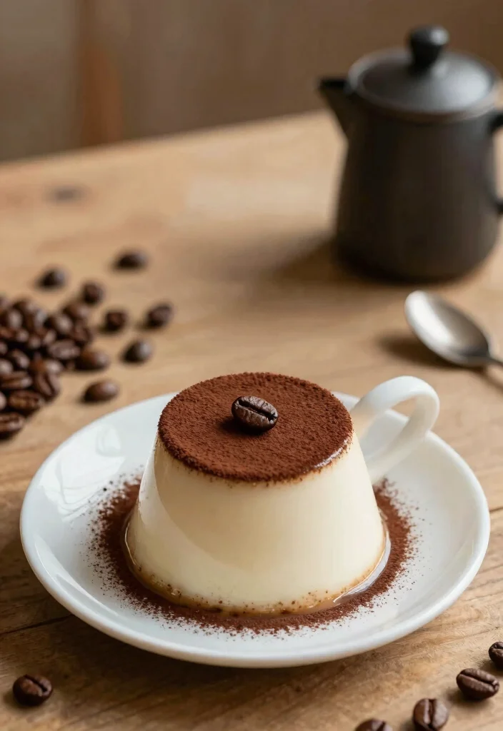 17 Panna Cotta Plating Ideas With Beautiful Presentation - 5. Coffee Delight 1