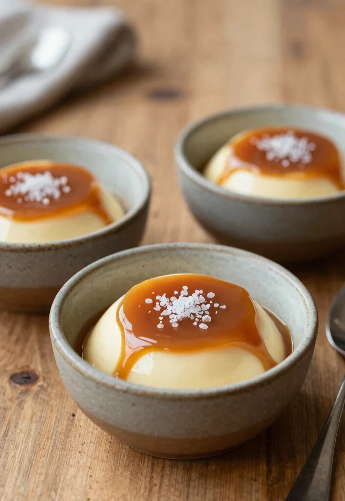 17 Panna Cotta Plating Ideas With Beautiful Presentation - 6. Caramel Drizzle 1