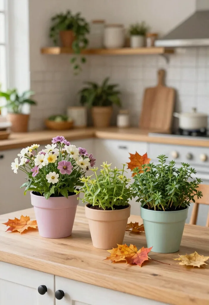 17 Plant Decor Kitchen Ideas That Add Fresh Charm - 16. Seasonal Decor with Plants 1