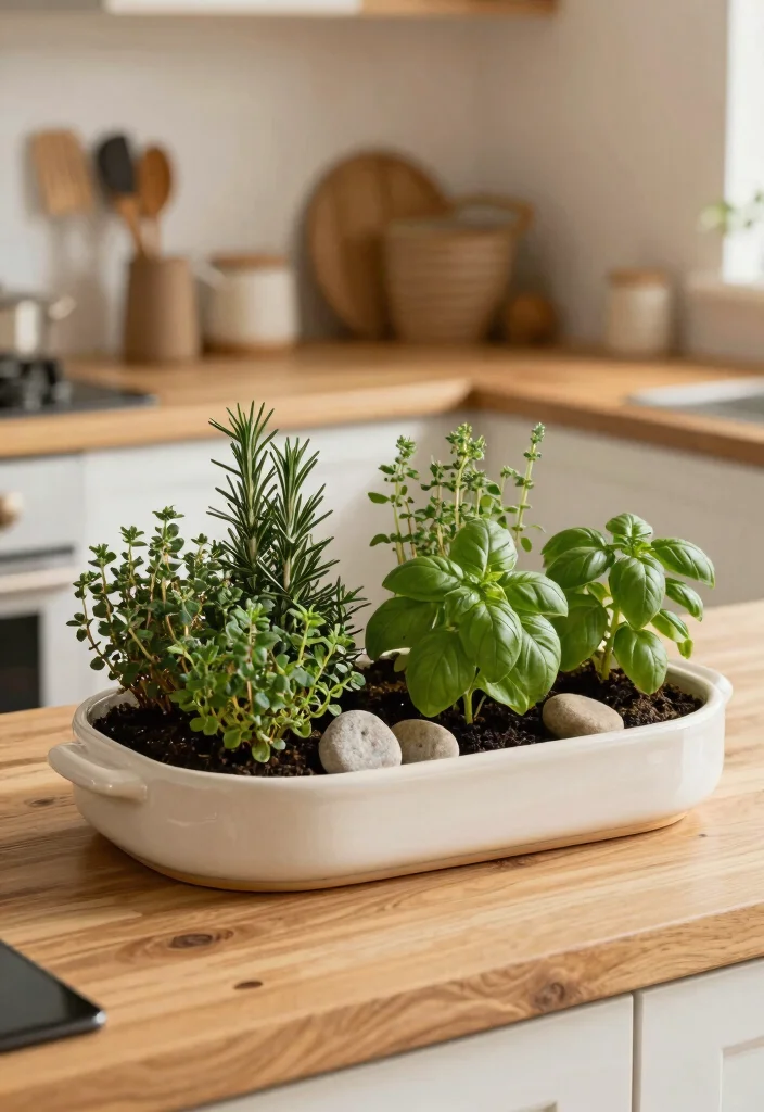17 Plant Decor Kitchen Ideas That Add Fresh Charm - 6. Mini Indoor Garden 1
