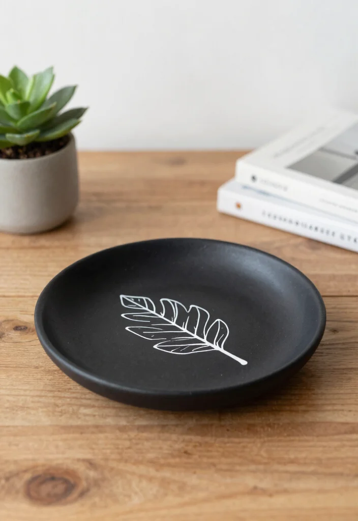 17 Pottery Painting Ideas Trinket Dish That Look Adorable - 5. Minimalistic Magic 1