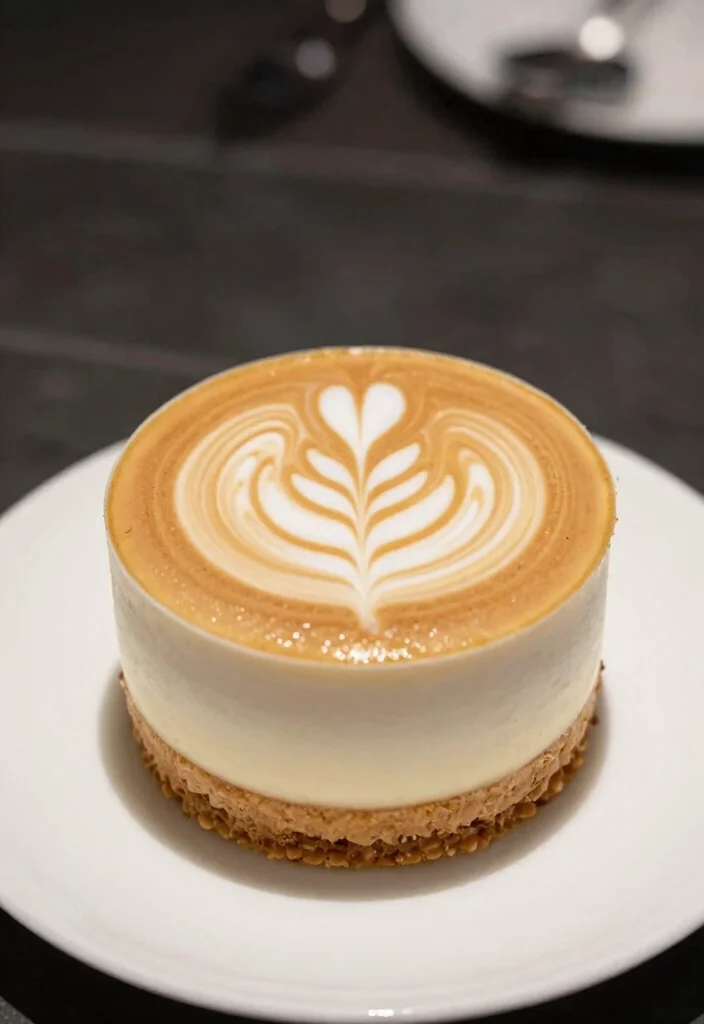 17 Restaurant Plating Ideas That Feel Fine Dining - 17. Coffee Foam Art for Desserts 1