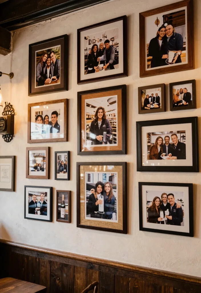 17 Wine and Coffee Bar Ideas for the Ultimate Entertaining Space - 12. Personal Touch with Photos 1