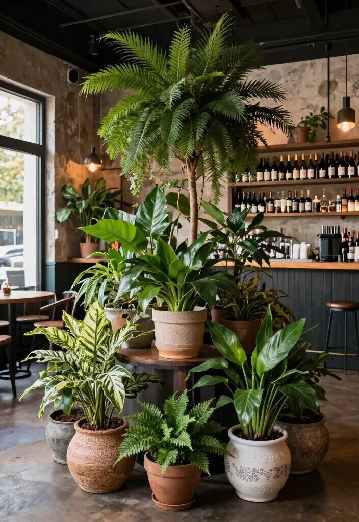 17 Wine and Coffee Bar Ideas for the Ultimate Entertaining Space - 14. Incorporate Nature with Plants 1
