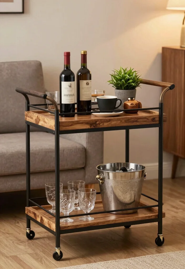 17 Wine and Coffee Bar Ideas for the Ultimate Entertaining Space - 4. Bar Cart Styling 1