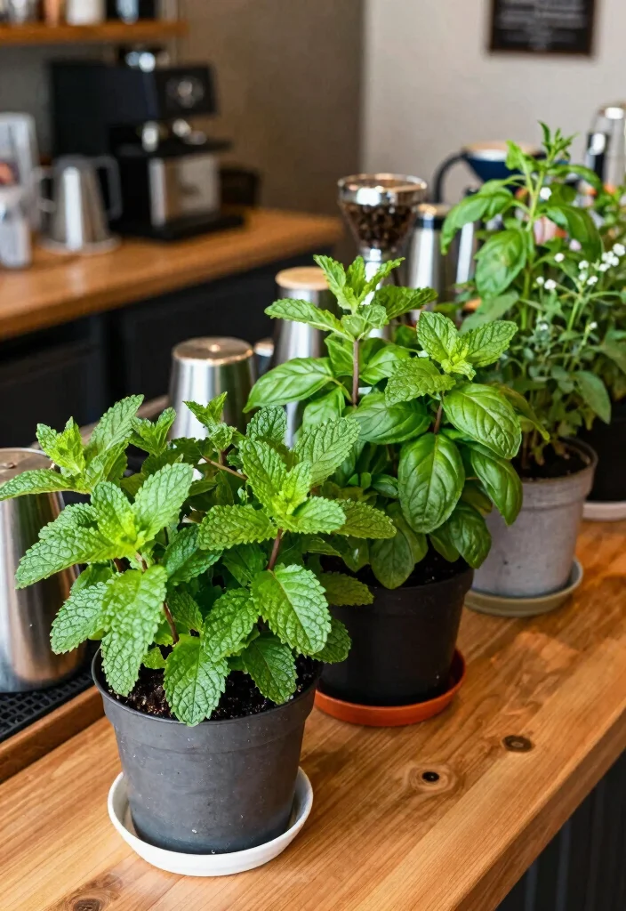 18 Bohemian Coffee Bar Ideas With Relaxed Chic Style 17 18 Bohemian Coffee Bar Ideas With Relaxed Chic Style - 7. Herb Garden Coffee Bar 1