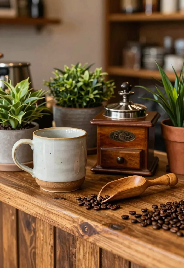 18 Bohemian Coffee Bar Ideas With Relaxed Chic Style 29 18 Bohemian Coffee Bar Ideas With Relaxed Chic Style - 9. Handcrafted Coffee Bar Accessories 1