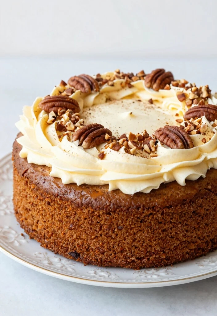 18 Carrot Cake Plating Ideas With Sweet Finishing Touch - 12. Classic Cream Cheese Frosting Swirls 1