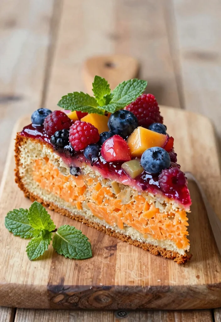 18 Carrot Cake Plating Ideas With Sweet Finishing Touch - 13. Fruit Compote Topping 1