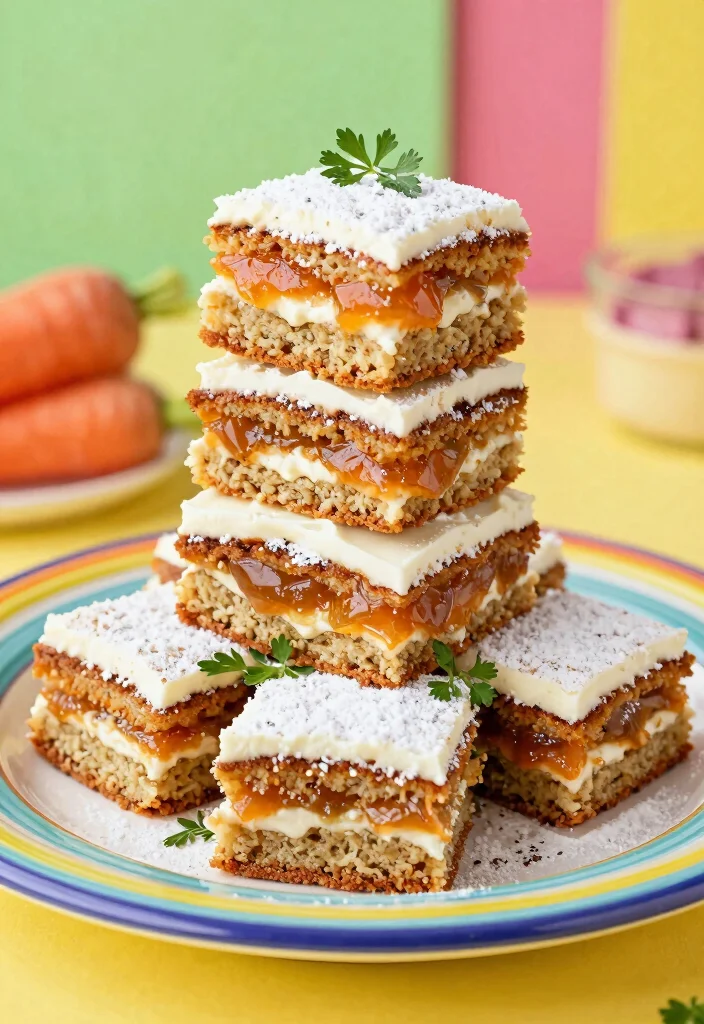 18 Carrot Cake Plating Ideas With Sweet Finishing Touch - 18. Carrot Cake Stackers 1