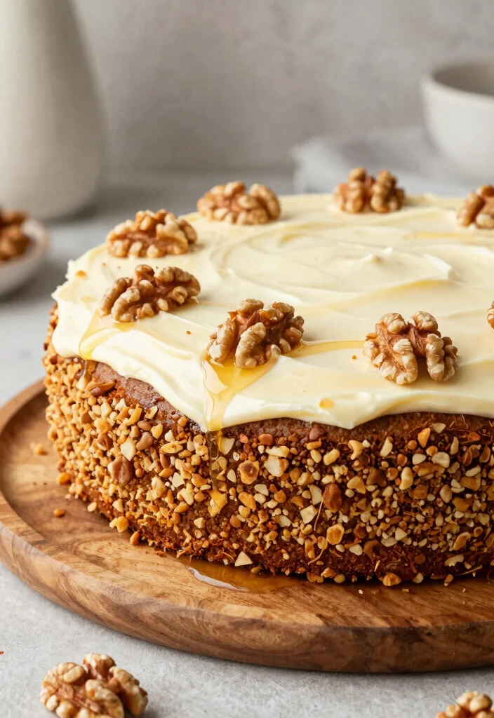18 Carrot Cake Plating Ideas With Sweet Finishing Touch - 5. Rustic Charm with Nuts 1