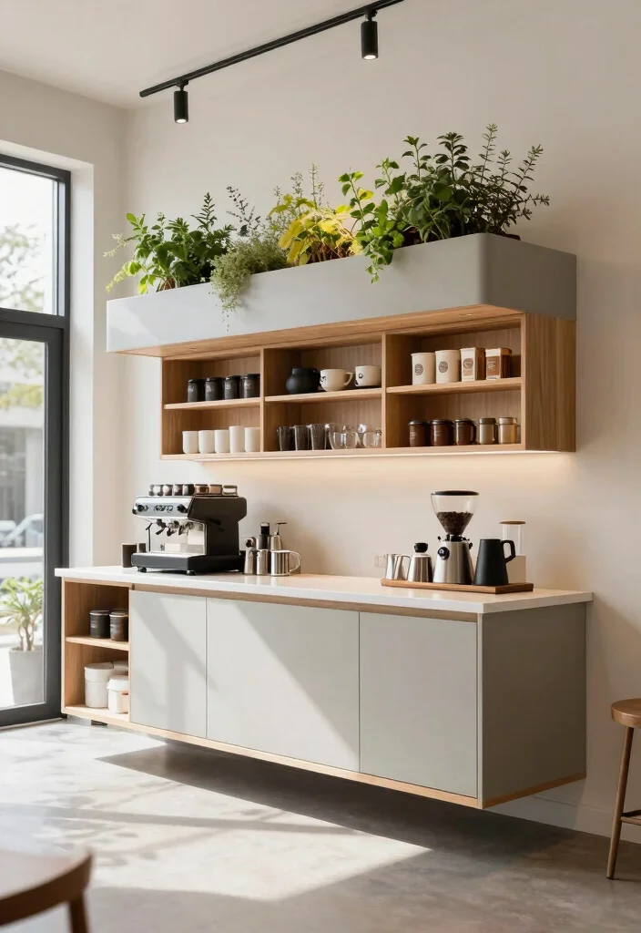 18 Coffee Bar Cabinets Built Ins Ideas With Custom Style 51 18 Coffee Bar Cabinets Built Ins Ideas With Custom Style - 11. Unique Floating Coffee Bar 1