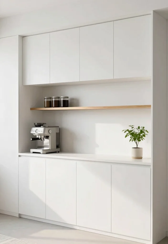 18 Coffee Bar Cabinets Built Ins Ideas With Custom Style 13 18 Coffee Bar Cabinets Built Ins Ideas With Custom Style - 3. Minimalist Coffee Station 1