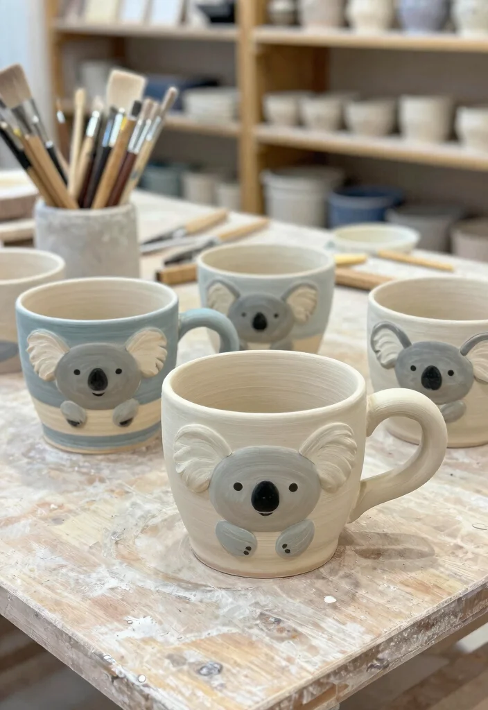 18 Espresso Cup Pottery Painting Ideas With Tiny Cute Designs 56 18 Espresso Cup Pottery Painting Ideas With Tiny Cute Designs - 16. Cute Koalas 1
