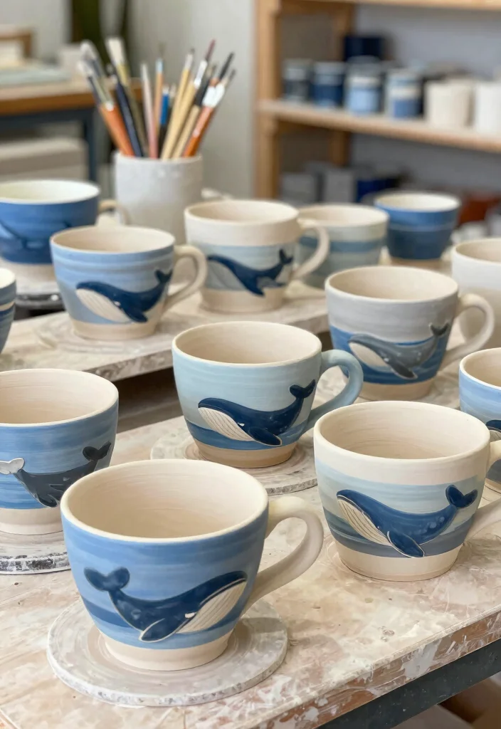 18 Espresso Cup Pottery Painting Ideas With Tiny Cute Designs 57 18 Espresso Cup Pottery Painting Ideas With Tiny Cute Designs - 17. Whimsical Whales 1