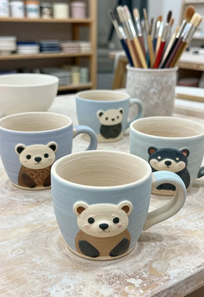 18 Espresso Cup Pottery Painting Ideas With Tiny Cute Designs 58 18 Espresso Cup Pottery Painting Ideas With Tiny Cute Designs - 18. Fun Ferrets 1