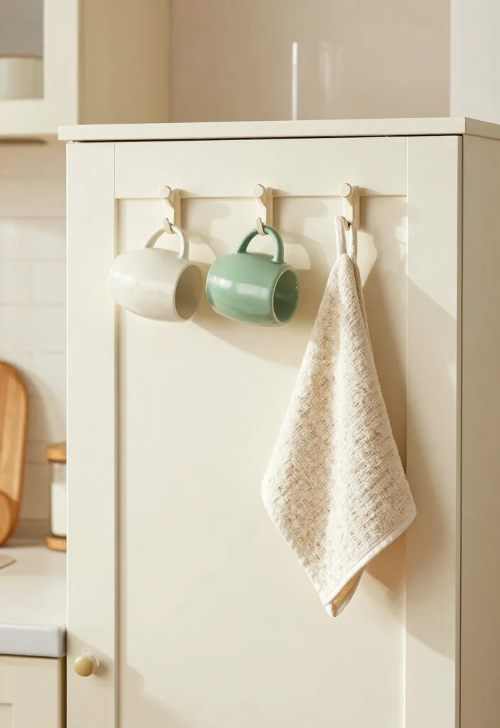 18 Kitchen Cabinets Organization Ideas for a Tidy Space 41 18 Kitchen Cabinets Organization Ideas for a Tidy Space - 11. Use Hooks for Mugs and Towels 1