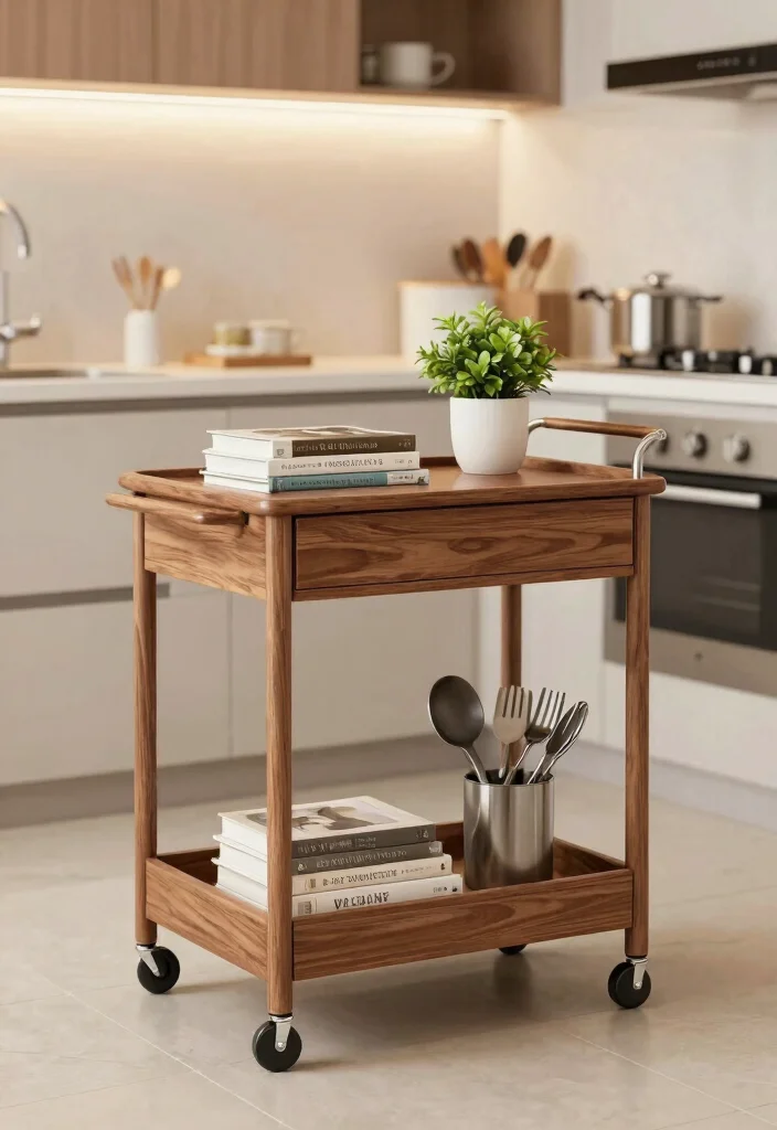 18 Kitchen Cabinets Organization Ideas for a Tidy Space 53 18 Kitchen Cabinets Organization Ideas for a Tidy Space - 13. Incorporate a Kitchen Cart 1