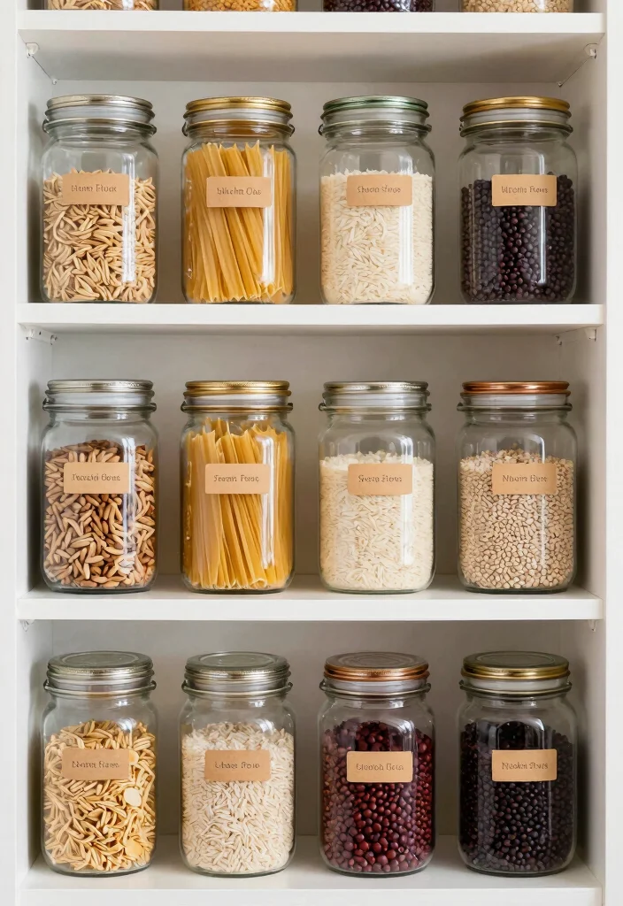 18 Kitchen Cabinets Organization Ideas for a Tidy Space 55 18 Kitchen Cabinets Organization Ideas for a Tidy Space - 15. Use Clear Jars for Dry Goods 1
