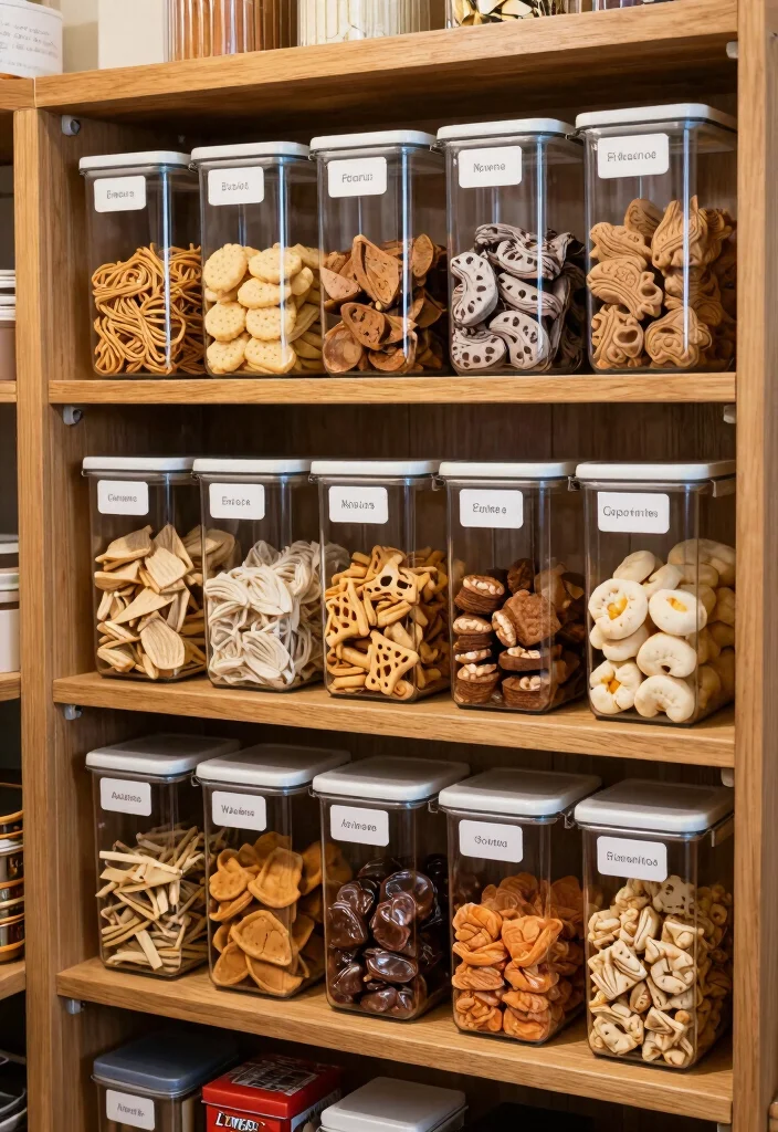 18 Kitchen Cabinets Organization Ideas for a Tidy Space 3 18 Kitchen Cabinets Organization Ideas for a Tidy Space - 3. Clear Storage Bins for Pantry Items 1