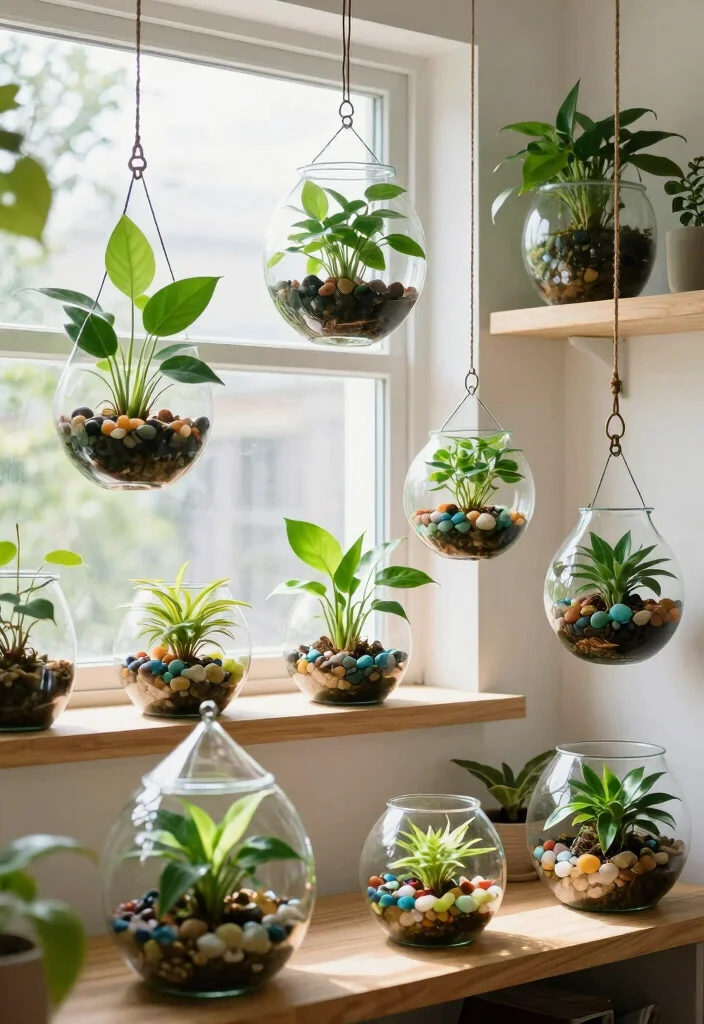 18 Money Plant Decor 2026 Trending Ideas That Refresh Any Room - 1. Hanging Money Plant Terrariums 1