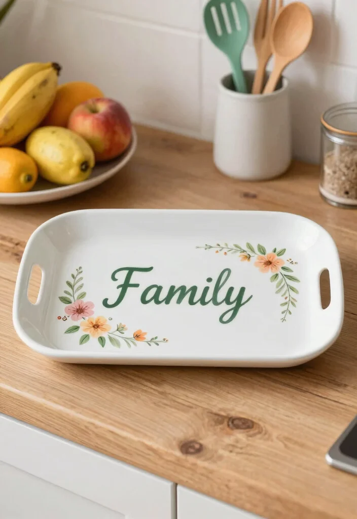18 Mother’s Day Pottery Painting Ideas With Heartfelt Meaning 35 18 Mother’s Day Pottery Painting Ideas With Heartfelt Meaning - 13. Family Name Serving Tray 1