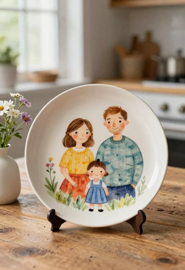 18 Mother’s Day Pottery Painting Ideas With Heartfelt Meaning 2 18 Mother’s Day Pottery Painting Ideas With Heartfelt Meaning - 2. Custom Family Portrait Plates 1