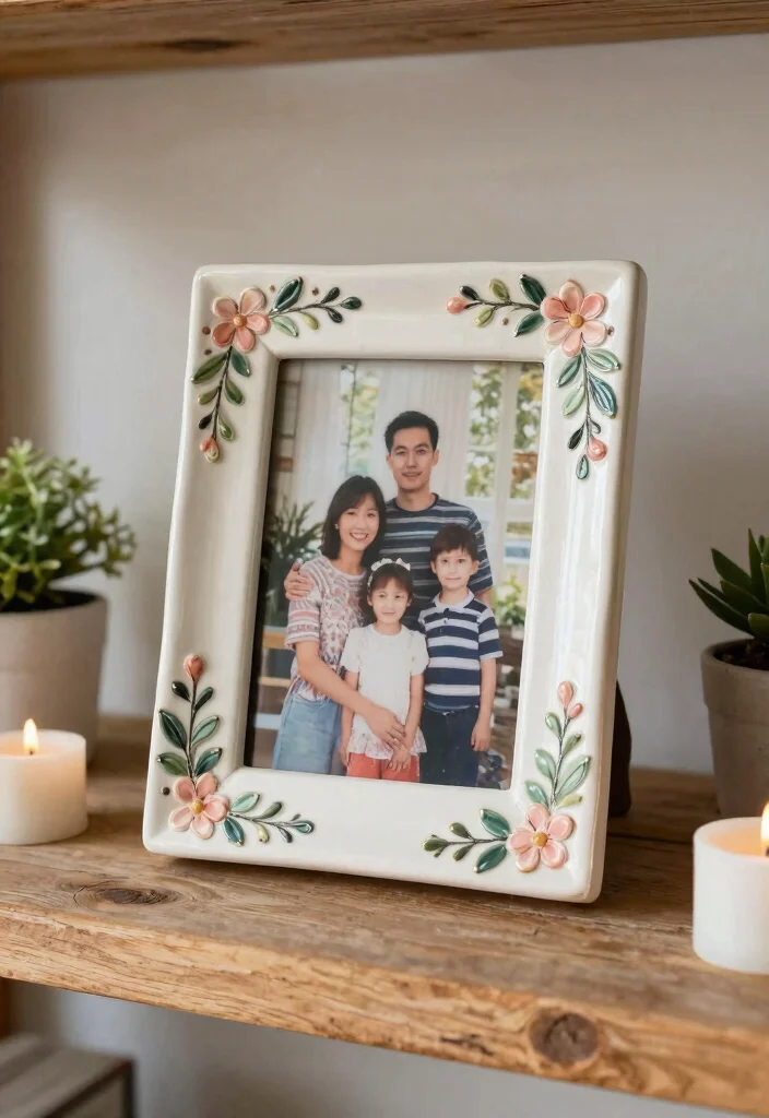 18 Mother’s Day Pottery Painting Ideas With Heartfelt Meaning 14 18 Mother’s Day Pottery Painting Ideas With Heartfelt Meaning - 4. Personalized Picture Frame 1