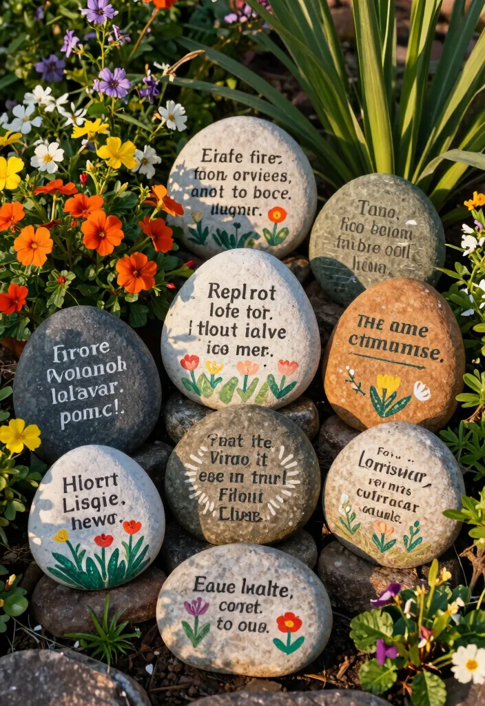 18 Mother’s Day Pottery Painting Ideas With Heartfelt Meaning 17 18 Mother’s Day Pottery Painting Ideas With Heartfelt Meaning - 5. Inspirational Rock Garden Stones 1