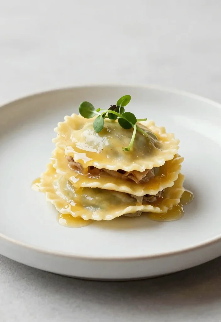 18 Pasta Plating Ideas With Elegant Twirls - 7. Vertical Stacking 1
