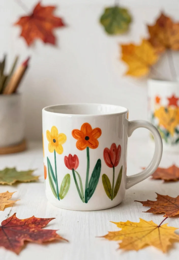 18 Pottery Painting Mug Ideas That Feel Creative & Fun - 9. Seasonal Themes 1