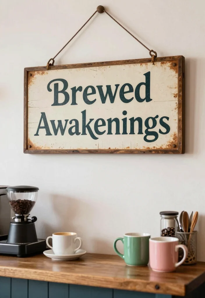 18 Vintage Coffee Bar Ideas With Charming Retro Vibes 30 18 Vintage Coffee Bar Ideas With Charming Retro Vibes - 10. Vintage Coffee Signage 1