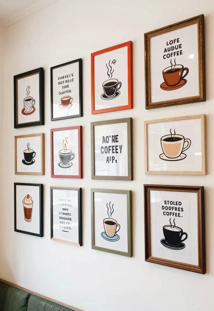 18 Vintage Coffee Bar Ideas With Charming Retro Vibes 31 18 Vintage Coffee Bar Ideas With Charming Retro Vibes - 11. Coffee-Themed Wall Art 1