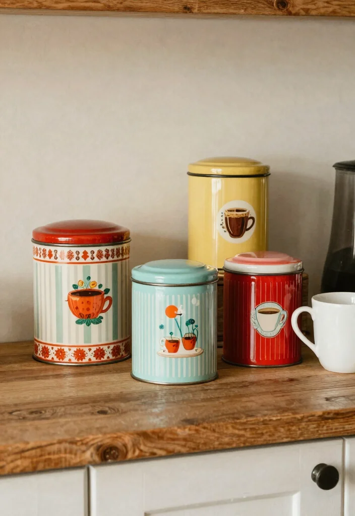 18 Vintage Coffee Bar Ideas With Charming Retro Vibes 64 18 Vintage Coffee Bar Ideas With Charming Retro Vibes - 14. Stylish Coffee Canister Set 1